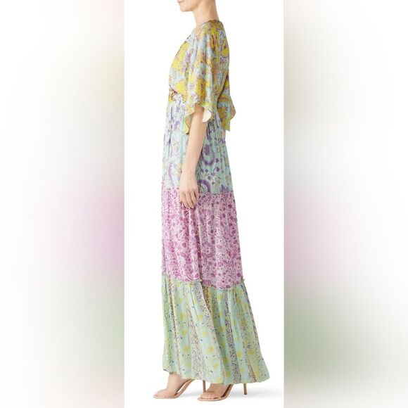 HEMANT & NANDITA SIZE XS / S Multi Floral Printed Maxi Bohemian Fairycore - Picture 8 of 9